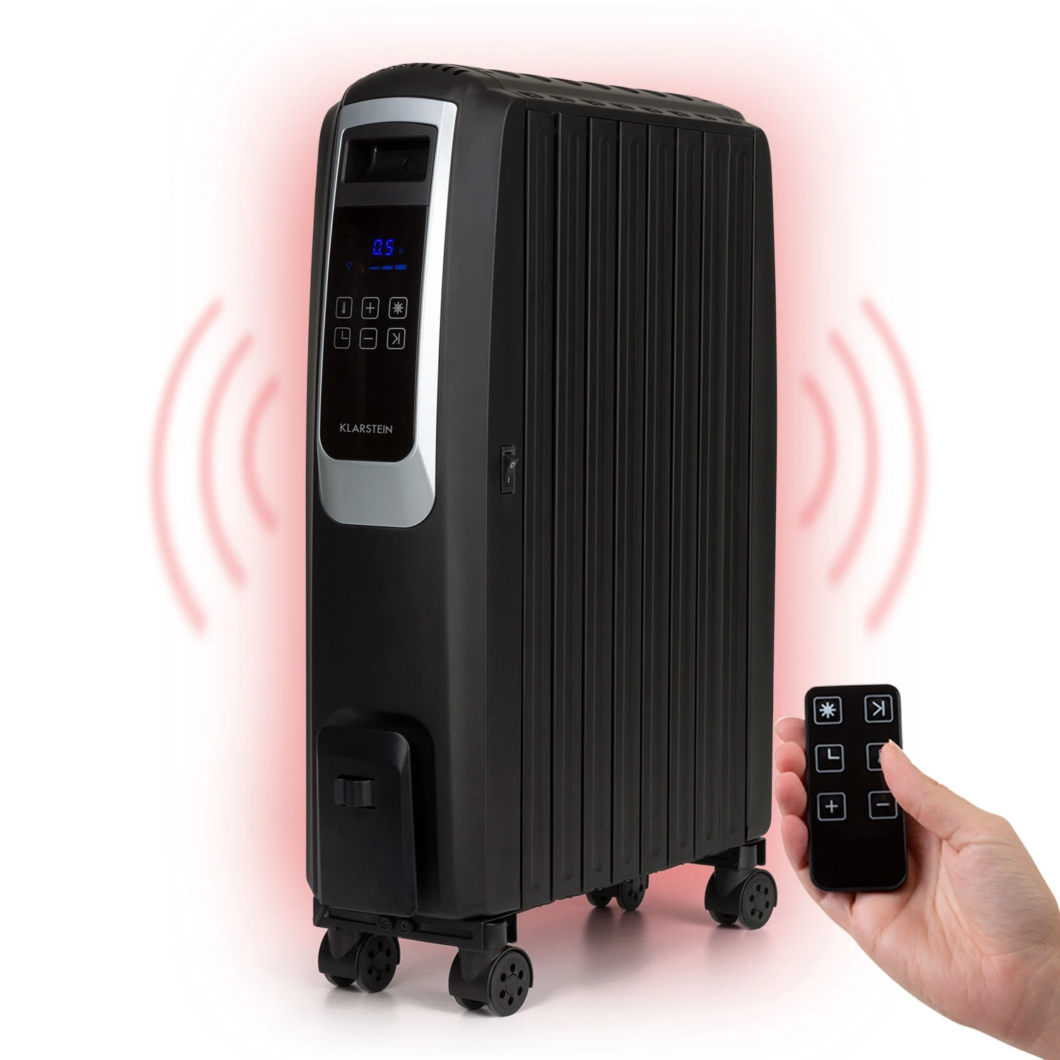 Thermaxx Noir Ölradiator 2500W 10-30° C 24h-Timer Fernbedienung 1 Thermaxx Noir Ölradiator 2500W 10-30° C 24h-Timer Fernbedienung