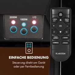 Verbier Elektrischer Kamin Elektrokamin 1000 / 2000 W LED-InstaFire Thermostat Timer Überhitzungsschutz -Garten Store 10034396 de 0003 logo