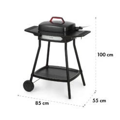 Gatsby Elektrogrill 2000W Antihaft-Grillfläche Seitentische Schwarz -Garten Store 10034706 yy 0009 dimensions