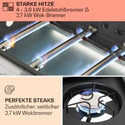 Tomahawk Gasgrill 4x3,6 KW + 2,7 KW Brenner 66x43,5 Cm Grill Edelstahl 10 Tomahawk Gasgrill 4x3,6 KW + 2,7 KW Brenner 66x43,5 Cm Grill Edelstahl -Garten Store 10034710 de 0003 usp