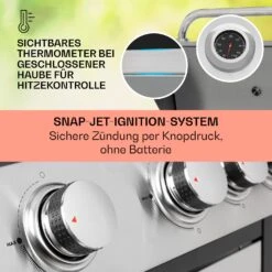 Tomahawk Gasgrill 4x3,6 KW + 2,7 KW Brenner 66x43,5 Cm Grill Edelstahl 11 Tomahawk Gasgrill 4x3,6 KW + 2,7 KW Brenner 66x43,5 Cm Grill Edelstahl -Garten Store 10034710 de 0004 usp