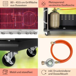 Tomahawk Gasgrill 5x3,6 KW + 2,7 KW Brenner 80x43,5 Cm Grill Edelstahl -Garten Store 10034712 de 0005 usp