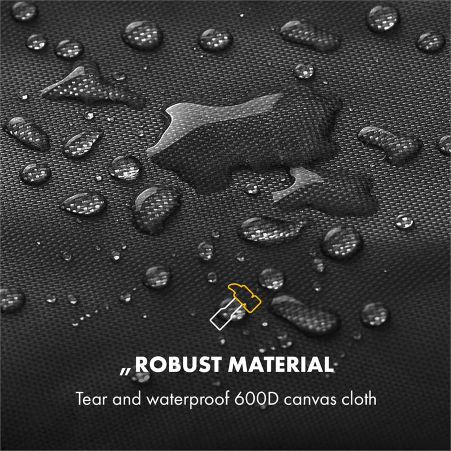 Tomahawk Wetterschutzhaube 600D Canvas 30/70% PE/PVC Schwarz 3 Tomahawk Wetterschutzhaube 600D Canvas 30/70% PE/PVC Schwarz – Bild 3