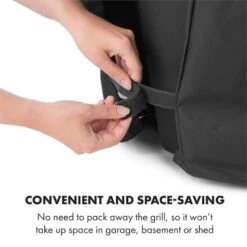 Tomahawk Wetterschutzhaube 600D Canvas 30/70% PE/PVC Schwarz 12 Tomahawk Wetterschutzhaube 600D Canvas 30/70% PE/PVC Schwarz -Garten Store 10034713 yy 0006 logo Klarstein Tomahawk Wetterschutzhaube 140cm