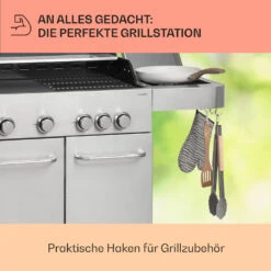 Valkyrie Gasgrill 4x3,5 KW + 3,15 KW Brenner 74x44 Cm Grill Edelstahl -Garten Store 10034715 de 0007 usp