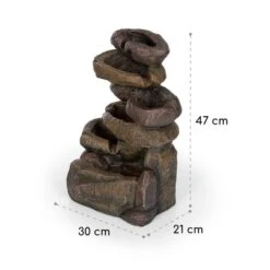 Savona Solarbrunnen 2,8 W Polyresin 5h Akku LEDs Steinoptik -Garten Store 10034720 yy 0008 logo Blumfeldt Savona Solarbrunnen Steinoptik