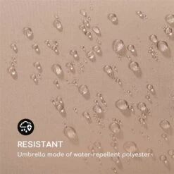 Flex-Shade L Sonnenschirm 130 X 180 Cm Polyester UV 50 Taupe -Garten Store 10034727 yy 0004 logo Blumfeldt Flex Shade L Sonnenschirm 130x180 taupe