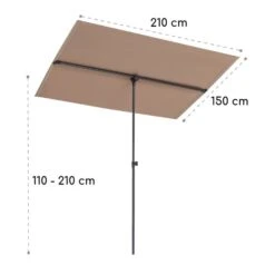 Flex-Shade XL Sonnenschirm 150 X 210 Cm Polyester UV 50 Taupe 17 Flex-Shade XL Sonnenschirm 150 X 210 Cm Polyester UV 50 Taupe -Garten Store 10034729 yy 0009 logo Blumfeldt Flex Shade XL Sonnenschirm 150x210 taupe