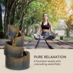 Mantua Kaskadenbrunnen Gartenbrunnen 4 Stufen Akku 2,8W Solar LED 9 Mantua Kaskadenbrunnen Gartenbrunnen 4 Stufen Akku 2,8W Solar LED -Garten Store 10034730 yy 0004 logo Blumfeldt Mantua Kaskadenbrunnen