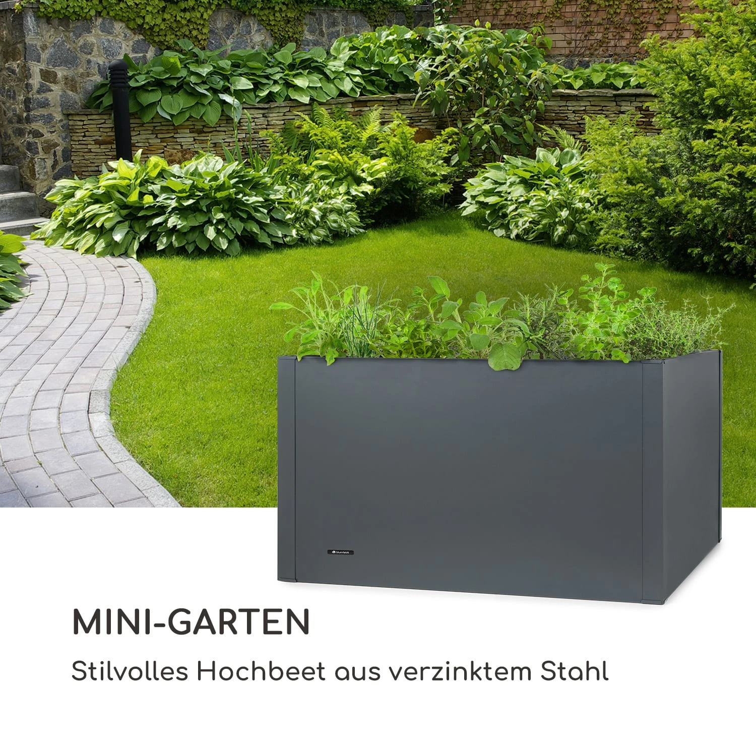 Highgrow Deluxe Hochbeet 100 X 76 X 100 Cm Verzinkter Stahl 2 Highgrow Deluxe Hochbeet 100 X 76 X 100 Cm Verzinkter Stahl – Bild 2