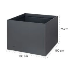 Highgrow Deluxe Hochbeet 100 X 76 X 100 Cm Verzinkter Stahl 13 Highgrow Deluxe Hochbeet 100 X 76 X 100 Cm Verzinkter Stahl -Garten Store 10034751 yy 0007 logo blumfeldt Highgrow Deluxe Hochbeet 100x100