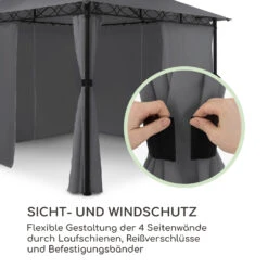 Mondo Gartenpavillon Partyzelt Gazebo 295x262x295 Stahl Polyester 11 Mondo Gartenpavillon Partyzelt Gazebo 295x262x295 Stahl Polyester -Garten Store 10034763 de 0003 logo