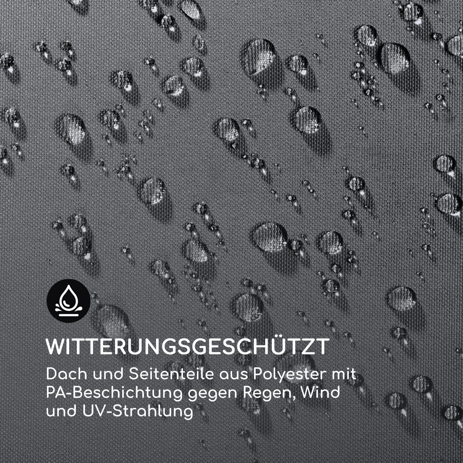 Mondo Gartenpavillon Partyzelt Gazebo 295x262x295 Stahl Polyester 5 Mondo Gartenpavillon Partyzelt Gazebo 295x262x295 Stahl Polyester – Bild 5