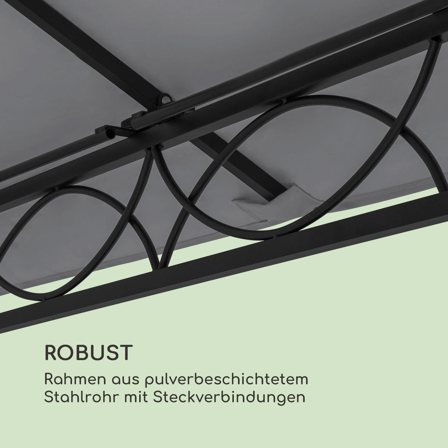 Mondo Gartenpavillon Partyzelt Gazebo 295x262x295 Stahl Polyester 8 Mondo Gartenpavillon Partyzelt Gazebo 295x262x295 Stahl Polyester – Bild 8