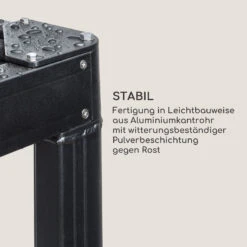 Pantheon RemoteShade Pavillon Motor-Dach 3x3m 280g/m² PE Aluminium -Garten Store 10034781 de 0005 logo