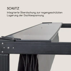 Pantheon RemoteShade Pavillon Motor-Dach 3x3m 280g/m² PE Aluminium -Garten Store 10034781 de 0007 logo