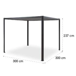 Pantheon RemoteShade Pavillon Motor-Dach 3x3m 280g/m² PE Aluminium -Garten Store 10034781 yy 0009 logo