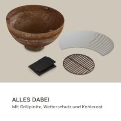 Savage Feuerschale Mit Grill  Ø: 60,5 Cm Stahl Inkl. Wetterschutz Rost -Garten Store 10034800 de 0008 logo