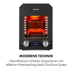 Hannibal Hochtemperaturgrill Indoor 2.200W 850°C Edelstahl Schwarz -Garten Store 10034804 de 0003 logo
