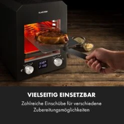 Hannibal Hochtemperaturgrill Indoor 2.200W 850°C Edelstahl Schwarz -Garten Store 10034804 de 0006 logo