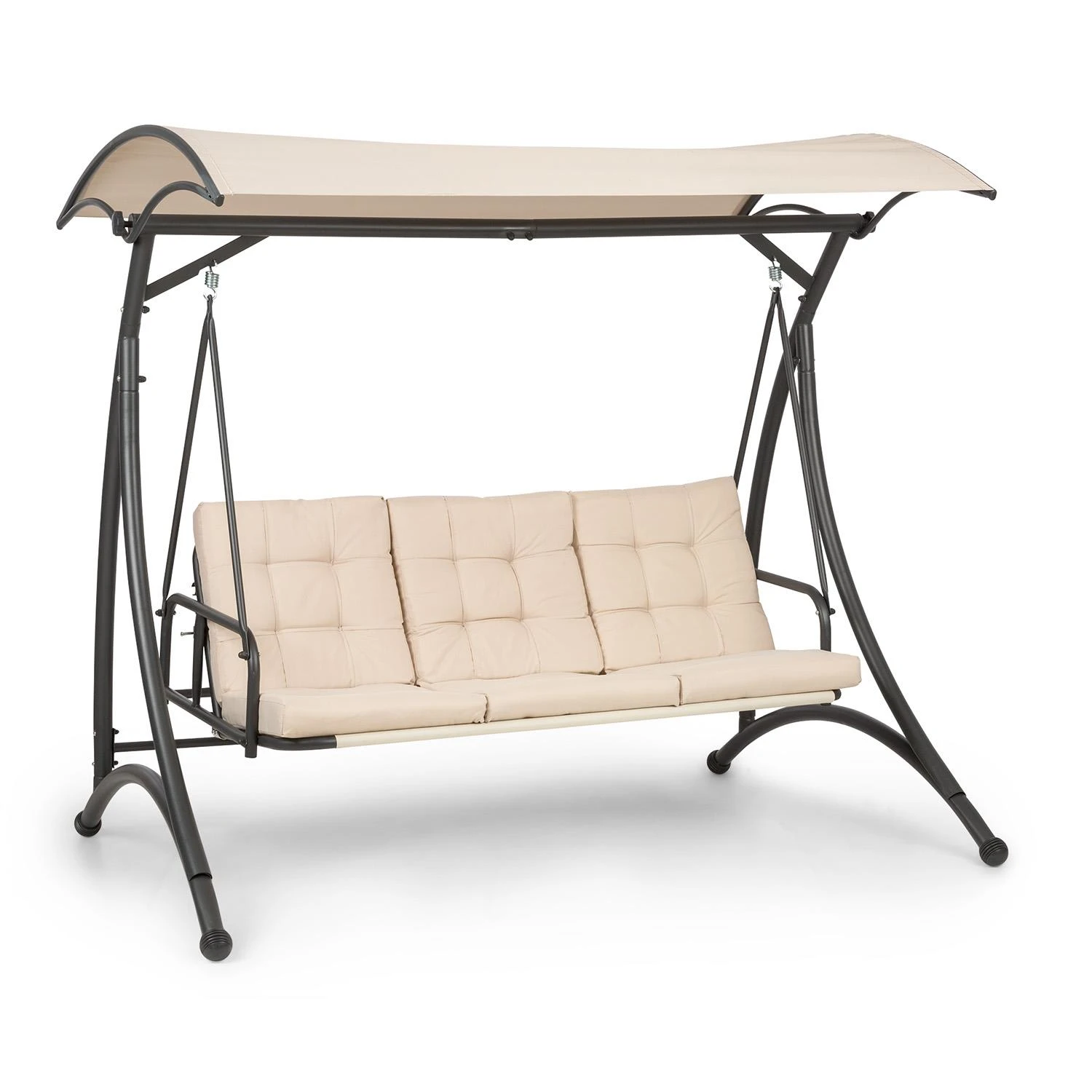 Marbella Hollywoodschaukel 3-Sitzer Mit Sonnendach Ecru 1 Marbella Hollywoodschaukel 3-Sitzer Mit Sonnendach Ecru
