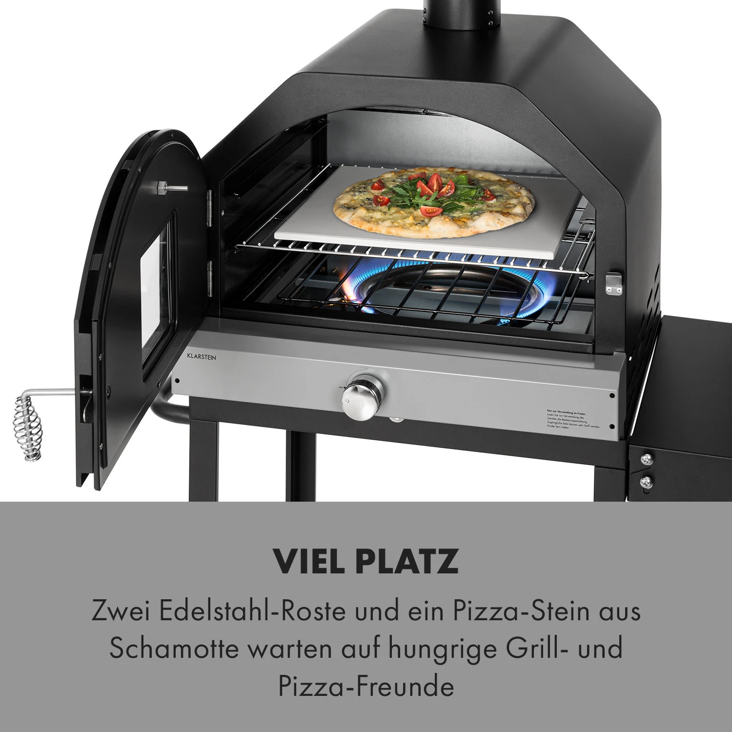 Pizzaiolo Pro Pizza-Gasgrill 76x143x66cm Schamottestein Stahl Mobil 3 Pizzaiolo Pro Pizza-Gasgrill 76x143x66cm Schamottestein Stahl Mobil – Bild 3