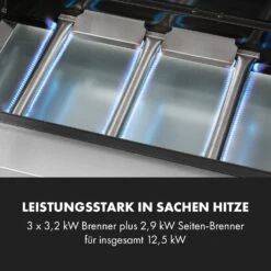 Valkyrie Gasgrill 3x3,2 + 2,9 KW Sichtfenster 54x42 Cm Grill Edelstahl 14 Valkyrie Gasgrill 3x3,2 + 2,9 KW Sichtfenster 54x42 Cm Grill Edelstahl -Garten Store 10034845 de 0005 logo