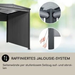 Pantheon Cortina Solid Sky Pergola Vordach 3x3m Polycarbonat Vorhänge -Garten Store 10034985 de 0005 usp