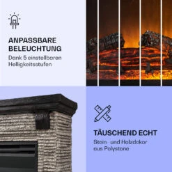 Etna Elektrokamin 1800W Wochentimer Fernbedienung LED -Garten Store 10035043 de 0005 logo