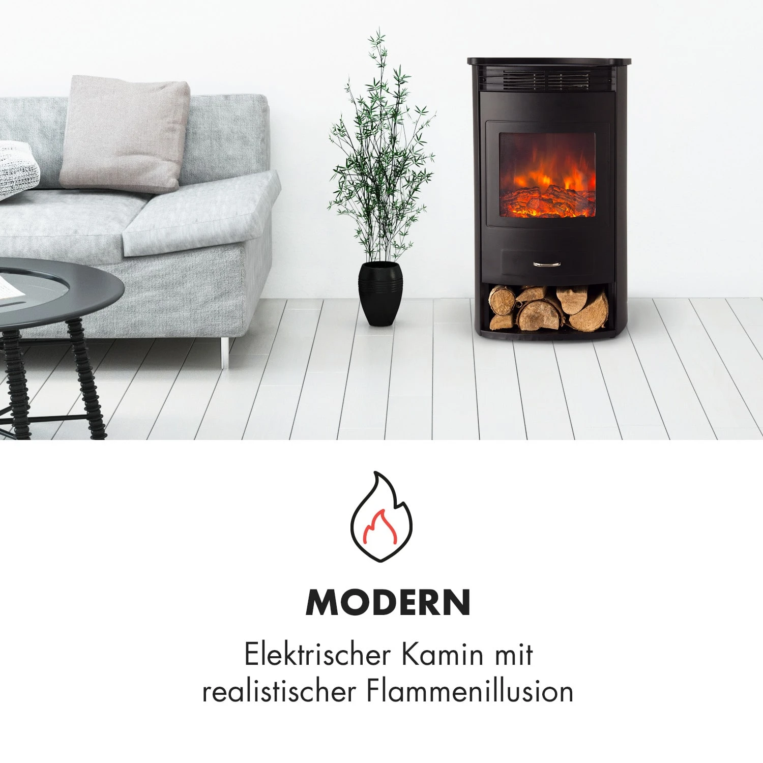 Bormio Smart Elektrokamin 950/1900W Thermostat Wochentimer 3 Bormio Smart Elektrokamin 950/1900W Thermostat Wochentimer – Bild 3