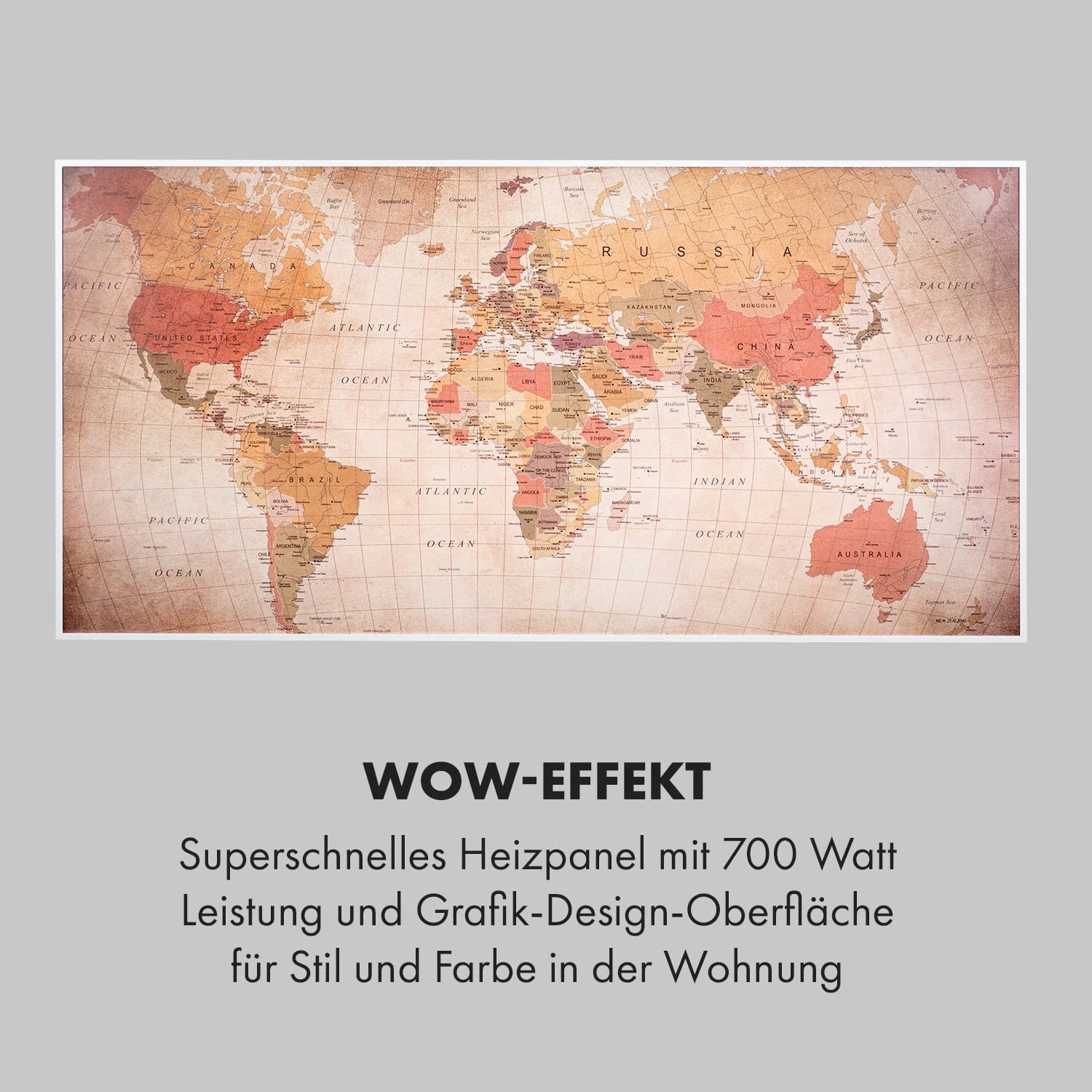 Wonderwall Air Art Smart Infrarotheizung 120x60cm 700W Wandinstallation App-Steuerung Weltkarte 5 Wonderwall Air Art Smart Infrarotheizung 120x60cm 700W Wandinstallation App-Steuerung Weltkarte – Bild 5