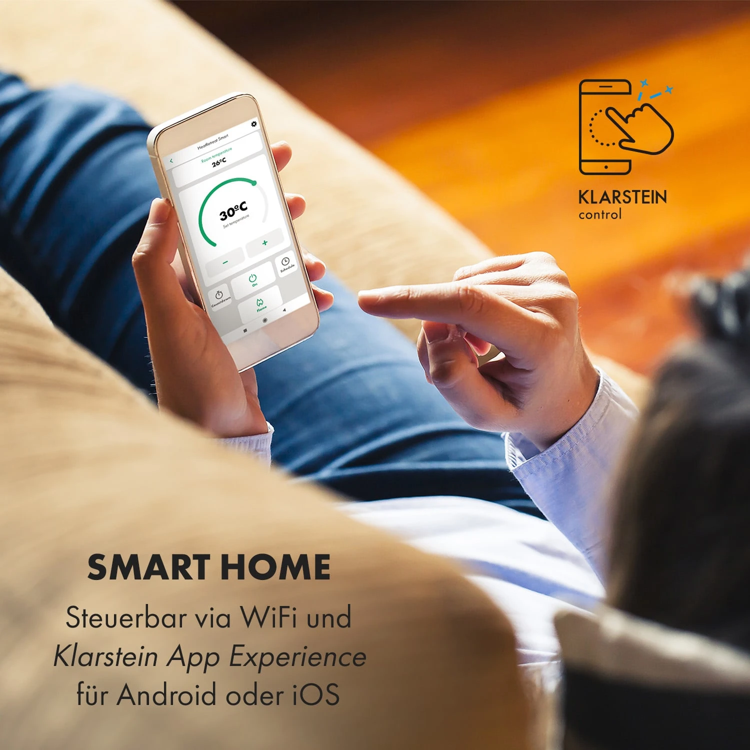 Aargau Smart Elektrischer Kamin 1000/2000W LED 18-27 °C Wochentimer 2 Aargau Smart Elektrischer Kamin 1000/2000W LED 18-27 °C Wochentimer – Bild 2