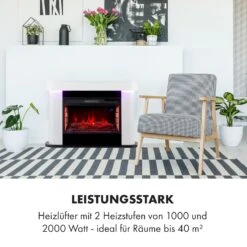 Aargau Smart Elektrischer Kamin 1000/2000W LED 18-27 °C Wochentimer 17 Aargau Smart Elektrischer Kamin 1000/2000W LED 18-27 °C Wochentimer -Garten Store 10035204 de 0006 logo