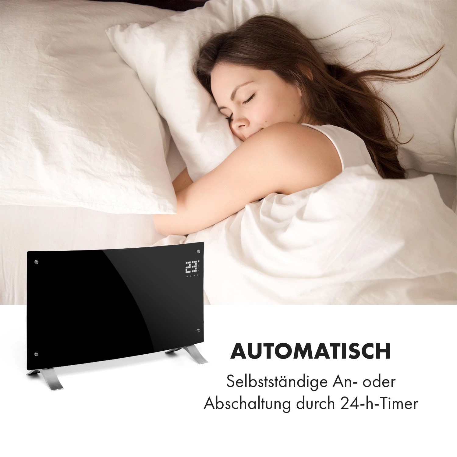 Bornholm Curved Smart Konvektionsheizgerät 2000 W App-Steuerung Timer 4 Bornholm Curved Smart Konvektionsheizgerät 2000 W App-Steuerung Timer – Bild 4