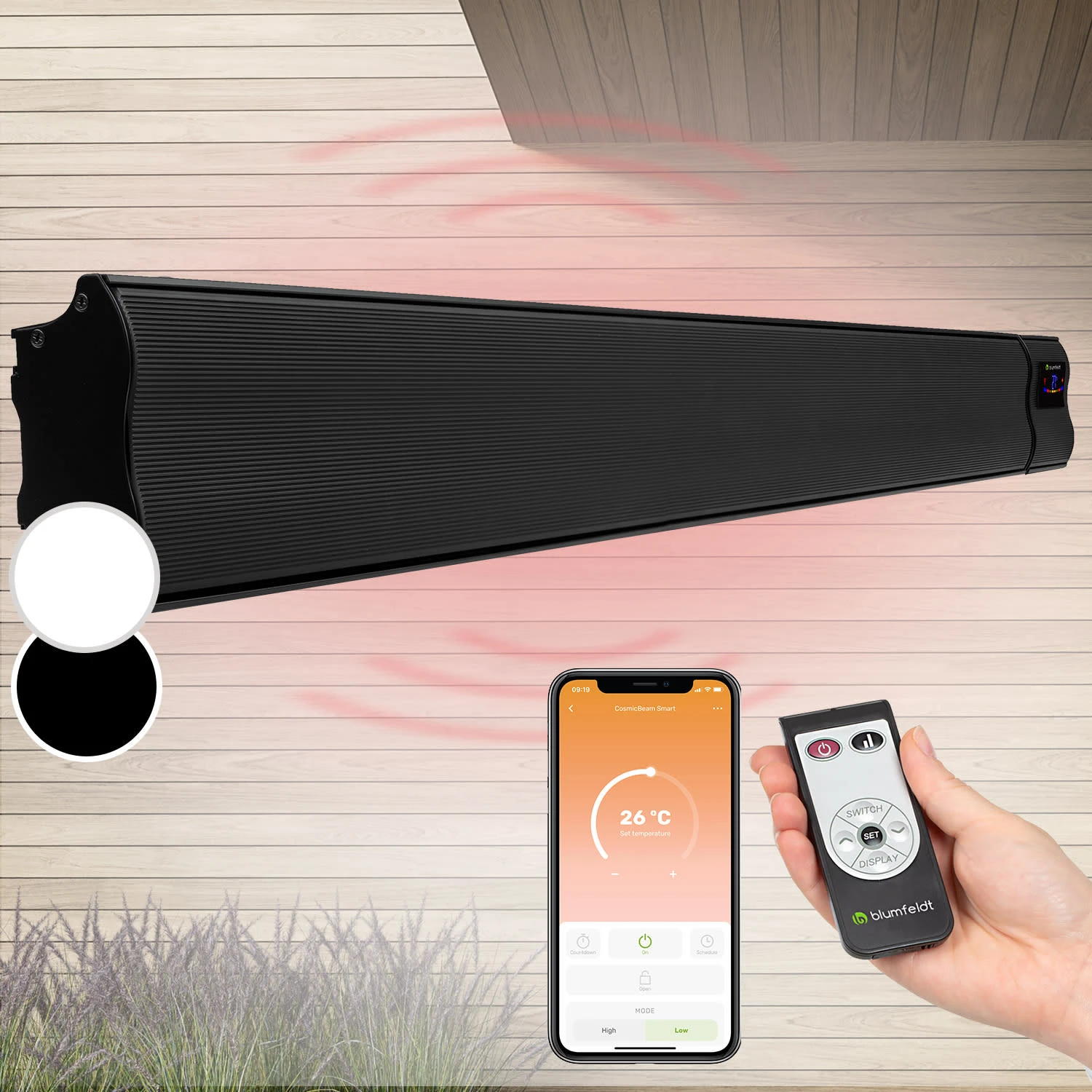 Cosmic Beam Smart 30 Infrarot-Heizstrahler 3000W App-Steuerung Fernbedienung 1 Cosmic Beam Smart 30 Infrarot-Heizstrahler 3000W App-Steuerung Fernbedienung