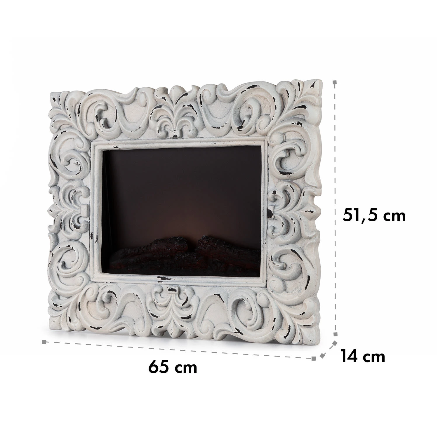 Alpbach Snow Elektrischer Kamin 1800W 2 Heizstufen 65 Cm Weißer Rahmen 8 Alpbach Snow Elektrischer Kamin 1800W 2 Heizstufen 65 Cm Weißer Rahmen – Bild 8