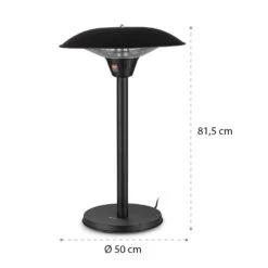 Loras Infrarot-Heizstrahler Carbon-Heizspiralen 2100W IP44 -Garten Store 10035343 yy 0008 logo blumfeldt Loras Infrarot Heizstrahler schwarz