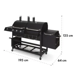 Kingsville Smoker Kombigrill Gas Kohle Smoker 13,5kW 3+1 Brenner -Garten Store 10035409 yy 0011 logo