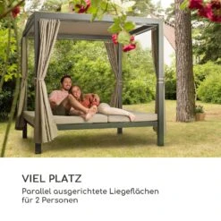 Eremitage Double XL Sunbed 2 Pers Stahl-Rahmen Sonnendach Vorhänge -Garten Store 10035429 de 0003 logo