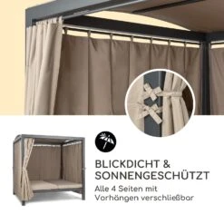 Eremitage Double XL Sunbed 2 Pers Stahl-Rahmen Sonnendach Vorhänge -Garten Store 10035429 de 0004 logo