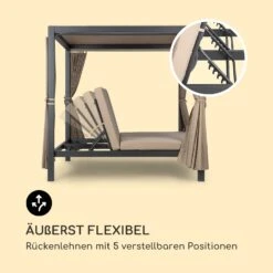 Eremitage Double XL Sunbed 2 Pers Stahl-Rahmen Sonnendach Vorhänge -Garten Store 10035429 de 0007 logo