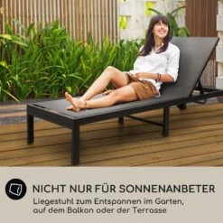 Lucca Lounger Liegestuhl Polyester Aluminium 4-Stufen -Garten Store 10035443 de 0006 usp