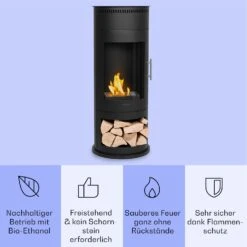 Phantasma Calor Ethanol-Kamin Rauch- & Geruchslos Sicherheitsglas -Garten Store 10035461 de 0003 usp