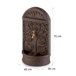 Blumquell Solarbrunnen LED 5 M Kabel Kunststein Solarpanel -Garten Store 10035542 yy 0008 logo blumfeldt Blumquell Solarbrunnen braun