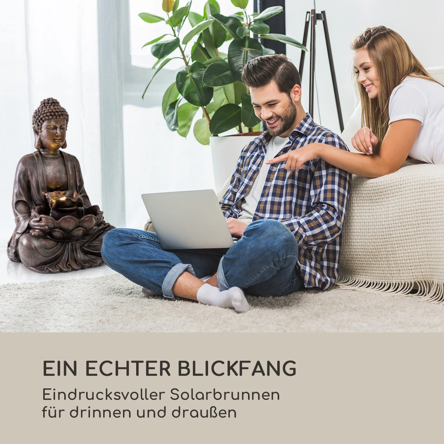 Dharma Solarbrunnen LED 48 X 72 X 41 Cm (BxHxT) Polyresin 3 Dharma Solarbrunnen LED 48 X 72 X 41 Cm (BxHxT) Polyresin – Bild 3