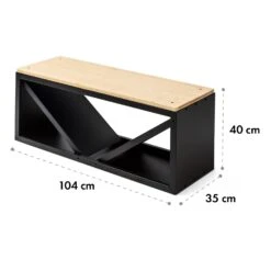 Kindlewood L Black Holzspeicher Sitzbank 104x40x35cm Bambus Zink -Garten Store 10035762 yy 0006 logo