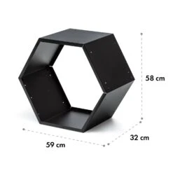 Hexawood Black Holzspeicher Hexagon-Form 50,2x58x32cm -Garten Store 10035764 yy 0006 logo
