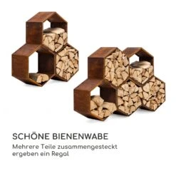 Hexawood Rust Holzspeicher Hexagon-Form 50,2x58x32cm -Garten Store 10035765 de 0004 logo