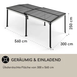 Pantheon Solid Sky Expand Pavillon Seitenwände 3x3-5,6 M Aluminium -Garten Store 10035870 de 0004 usp