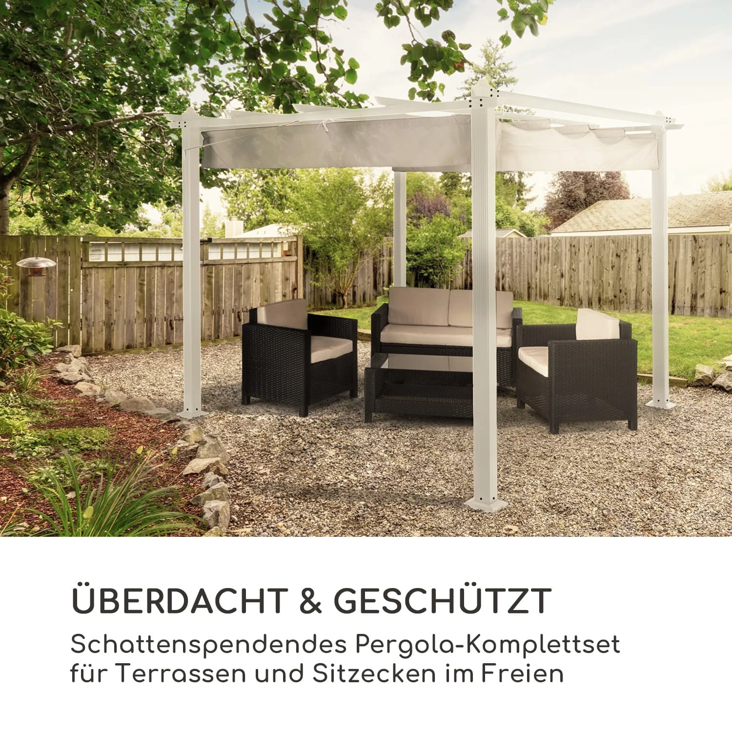 Pantheon Pergola Aluminiumkantrohr 3x3m 4 Eckpfosten Wasserabweisend 2 Pantheon Pergola Aluminiumkantrohr 3x3m 4 Eckpfosten Wasserabweisend – Bild 2